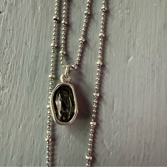 Uno de 50 Layered Double Strand Crystal Pendant Necklace - Picture 6 of 8